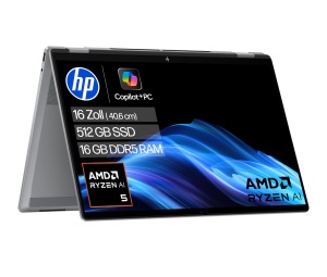 Laptop 2in1 HP OmniBook X Flip AMD Ryzen AI 5 16GB RAM 512GB SSD Argintiu
