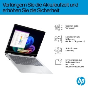 Laptop 2in1 HP OmniBook X Flip NG AI 14-fm0275ng, 16GB RAM, 512GB SSD, Argintiu - Img 8