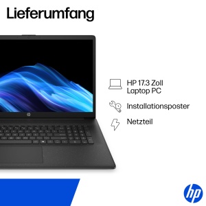 Laptop HP 17,3 FHD, AMD Ryzen 3, 8 GB RAM, 512 GB SSD, Negru - Img 8