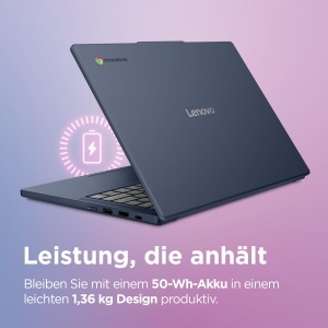 Laptop Lenovo Chromebook m Display tactil 14 WUXGA 8GB RAM 128GB SSD Cosmic albastru - Img 3