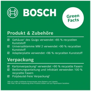 Laser cu linii incrucisate Bosch Quigo cu clema universala MM 2 (aliniere simpla si precisa cu pozitionare flexibila a sculei datorita clemei, in cutie) - Img 3