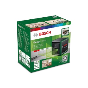 Laser cu linii incrucisate Bosch Quigo Green cu clema universala MM 2 (laser verde pentru o vizibilitate mai buna, carcasa din plastic reciclat, intr-o cutie) - Img 2