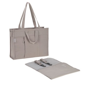LASSIG Geanta de scutece pentru bebelusi cu covoras de infasat, atasament pentru carucior, produs in mod durabil/GRE Tote Up Bag Bag Bag taupe