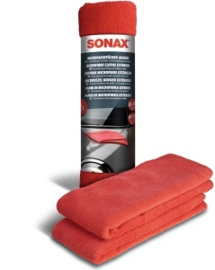 Lavete Microfibra SONAX pentru Exterior (2 bucati) - 40x40 cm, Calitate Premium