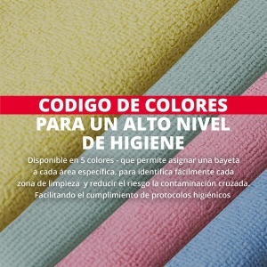 Lavete microfibre Vileda Professional PURmicro Colors set 4 bucati 38x35 cm diverse culori - Img 5