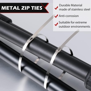 Legaturi pentru cabluri V-TAC din inox, 4,6 mm x 200 mm, pachet 100 bucati - Img 4