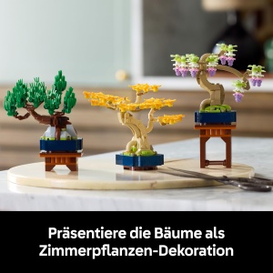 LEGO Botanicals Mini-Bonsais 10373 Ginkgo Schwarzkiefer si Blauregen Decoratiuni DIY - Img 5