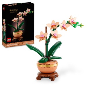 LEGO Botanicals Mini orhidee - Set de flori artificiale - Decoratiuni pentru sufragerie sau birou - Cadou pentru femei si barbati - Plante artificiale