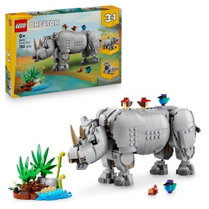 LEGO Creator 31171 Set 3-in-1 Animale Salbatice Nashorn Hipopotam Walrus