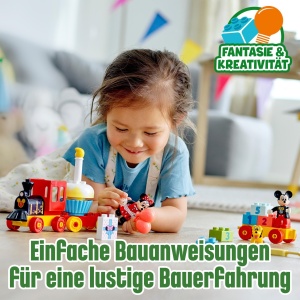 LEGO DUPLO 10941 Disney Mickey si Minnie Tren aniversar cu figurine si accesorii - Img 6
