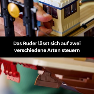 LEGO Ideas Vaporul cu vasle pe rau - Model de nava cu caracteristici interioare si interactive inclusiv vasle si comenzi functionale - Idee cadou pent - Img 7