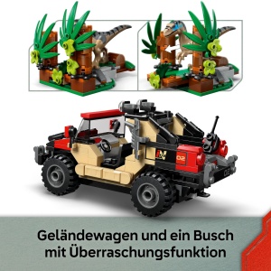 LEGO Jurassic World 76972 Raptor Verfolgungsjagd Set cu Dinozauri si Masina Off-Road - Img 3