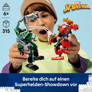 LEGO Marvel Mech Duel Spider-Man vs Doc Ock 76338 Set cu 315 Piese si 3 Minifigurine - Img 2