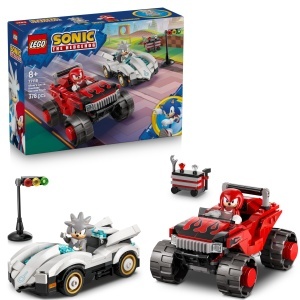 LEGO Sonic The Hedgehog Silvers Auto vs Knuckles Monstertruck 77118 Set Constructie 378 Piese