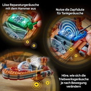 LEGO Star Wars 75420 Lukes Landspeeder Set Interactiv cu Minifigurine si SMART Tag - Img 6