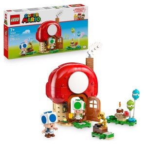 LEGO Super Mario Set Toads Haus 72041 Interactiv cu Figurine si Accesorii