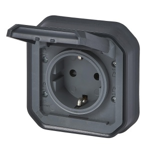 Legrand Plexo New 069859L Priza pentru medii umede IP44 Antracit - Img 2