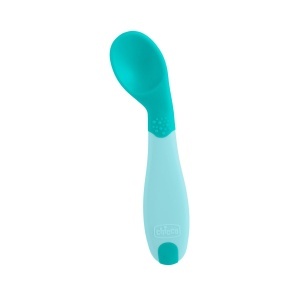 Lingura Chicco ESSLERNLOFFEL, ergonomica, usoara, pentru copii 8 luni, bleu