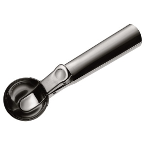 Lingura de inghetata WMF Gourmet 18 cm, lingura de inghetata cu ejector, otel inoxidabil lustruit Cromargan, lingura pentru linguri de inghetata, orez, chiftelute de pepene galben, aluat de biscuiti