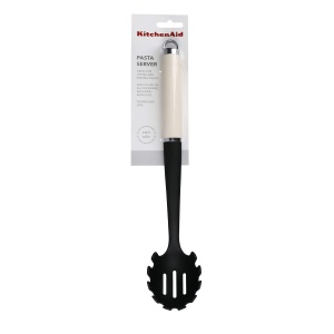 Lingura de servire pentru paste KitchenAid, rezistenta la caldura, antiaderenta, lingura de spaghete - crema de migdale - Img 6