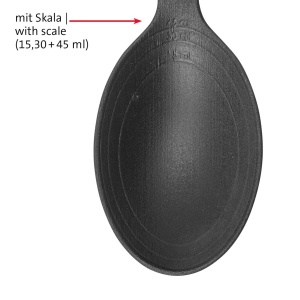 Lingura pentru legume Westmark Gallant, neagra, rezistenta la 270 C, cu scala interioara - Img 4
