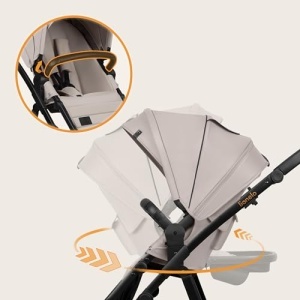 Lionelo Amber Plus 3 in 1 Carucior Multifunctional pentru Copii cu Roti 360deg si Protectie UPF50 - Img 11