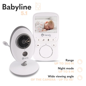 Lionelo Babyline 51 Babyphone cu Camera Comunicare Bidirectionala Mod Noapte - Img 5