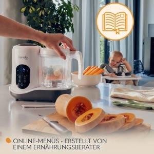 Lionelo Babymenu Masina multifunctionala pentru prepararea hranei bebelusilor 4 programe Alb - Img 7