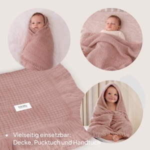 Lionelo Bamboo Blanket Babydecke 100x70cm 100 Bumbac Antibacterian - Img 6