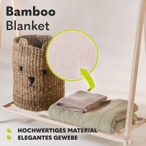 Lionelo Bamboo Blanket Babydecke 100x75 cm Material Antibacterian si Hypoalergenic - Img 4