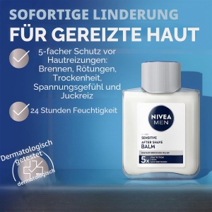 Lotiune Aftershave NIVEA MEN Sensitive 100 ml, formula alcool-free, cu musetel - Img 2