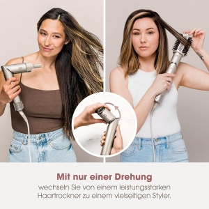 Luftstyler si Haartrockner Shark FlexStyle HD426SLEU, 3 in 1, 1000W, Champagner - Img 2