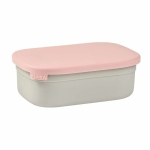 Lunchbox BEABA, 760mL, inox, gripudra rosa, sigilata si BPA-free - Img 3