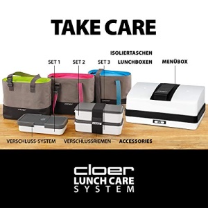 Lunchbox Cloer 800S1-1 XXL 2100ml Alb Bento Box 5 piese Capac etans - Img 11