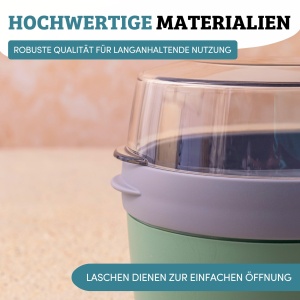 Lunchbox Maxi Westmark Cutie pentru pranz cu 3 compartimente, 760 ml, mint-verde - Img 10