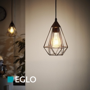 Lustra suspendata EGLO Tarbes, stil vintage, negru, E27, diametru 17.5 cm - Img 4