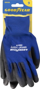 Manusi de lucru Goodyear din poliuretan, marimea 9, culoare albastru si negru - Img 3