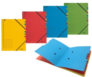 Mapa de organizare Leitz 3907-15, 7 compartimente, culoare galbena - Img 2