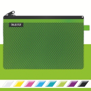 Mappita Leitz WOW, 2 Fachuri, Nylon, Abwashabil, Verde, 23 x 15 cm - Img 1