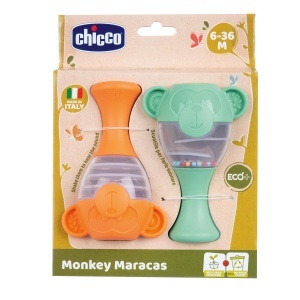 Maracas copii Chicco Eco din plastic reciclat 6-36 luni set 2 bucati - Img 6