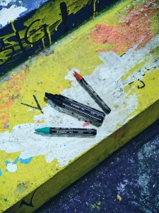 Marker acrilic STABILO FREE, set de 11 culori, 3 grosimi, pigmentat - Img 5