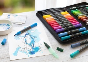 Marker Aquarel Faber-Castell Albrecht Durer, 30 culori, pensula si varf fibros - Img 4
