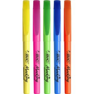 Marker BIC 893133, set 5 bucati, culori fluorescente, cu varf ziselat - Img 3