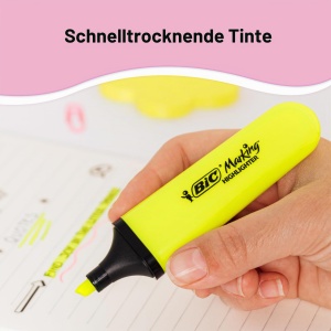 Marker BIC Highlighter, set 10 bucati, 8 culori, varf ajustabil - Img 3