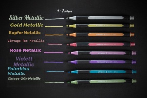Marker metallic Schneider Paint-It Metallicliner 020, 8 culori, 1-2 mm - Img 2