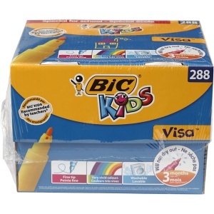 Marker pentru copii BIC Kids Visa, 12 culori, apa, uscare 3 luni - Img 2