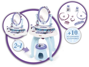 Masa de Frizerie pentru Copii Smoby Die Eiskonigin cu Accesorii, 49x36x87 cm - Img 5