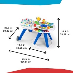 Masa de joaca Baby Einstein Around We Grow 4-in-1, cu muzica si lumini, 15 jucarii - Img 10