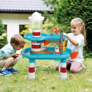 Masa de joaca cu apa Theo Klein Aqua Action Lighthouse XXL Interactiva, 2 etaje, pentru copii de la 3 ani - Img 2