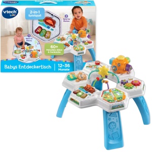 Masa de Joaca Interactiva VTech Baby Entdeckertisch pentru 12-36 luni, cu Activitati Educative